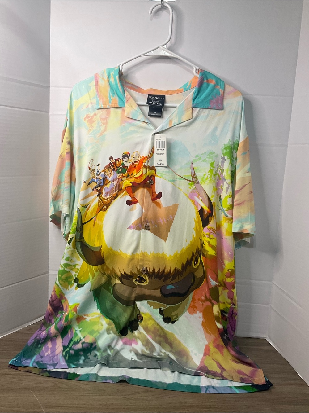 Magic Men's Avatar the last airbender Multicolor Graphic Button-Down Shirt